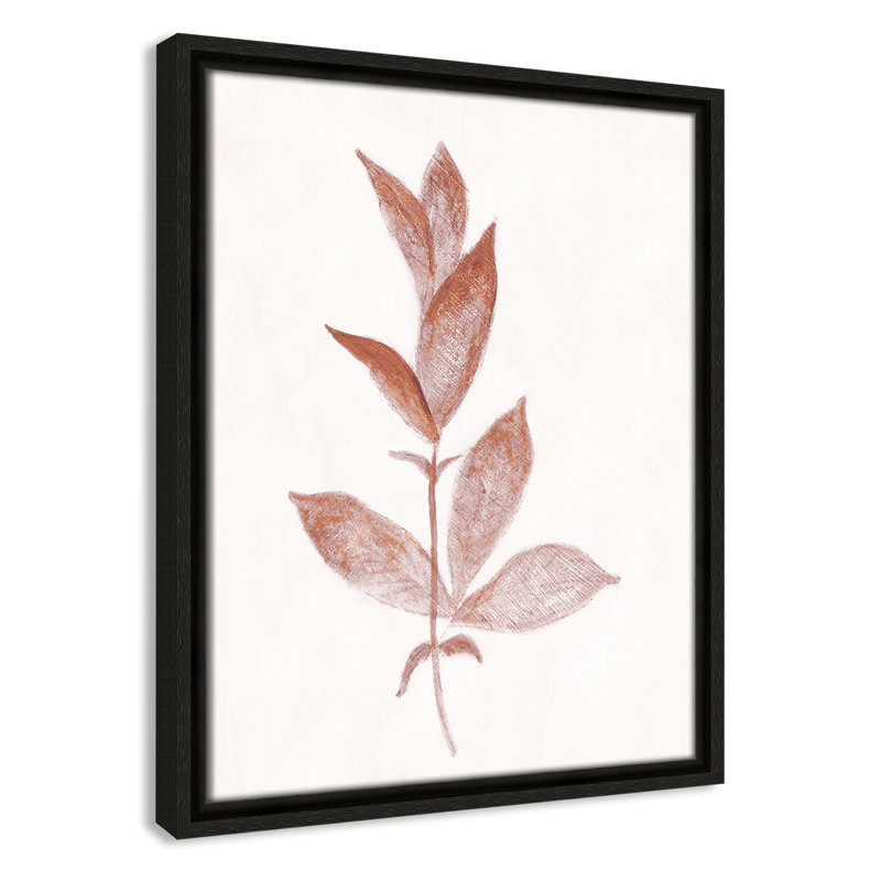 Wilfrid Red Leaf II par Tara Studios - reproduction d'art, H 15,5 po x l 12,5 po x P 2 po, Toile avec cadre espresso