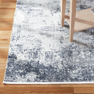 TOWN & COUNTRY EVERYDAY Rein Abstract Cloud Everwash Non-Slip Backing Washable Area Rug Blue/Gray