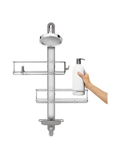  simplehuman Adjustable Shower Caddy, Stainless Steel and  Anodized Aluminum : Home & Kitchen