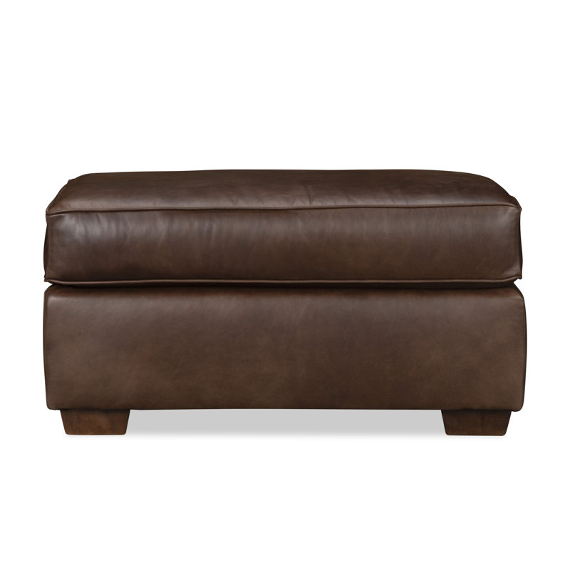 Repose-pieds en cuir véritable Porter, Cuir véritable Bistro Rustic