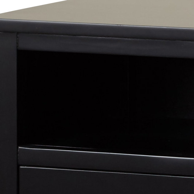 Kingsbridge 53cm W Bedside Table, Black