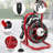 75FT x 1/2" Electric Drain Cleaner Machine with Auto Feed K-300F, 250W Sewer Snake with 4 Cutters & Foot Switch, 1700 RPM Drain Auger for 1-4" Pipes, Toilets, Sinks