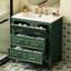 Retro Bathroom Cabinet With Ceramic Sink, Solid Wood, 3 Drawers, Colour Scheme & Style-1710975348