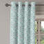 Rideau à deux panneaux avec œillets East Urban Home, 50 po x 108 po, turquoise, gris, blanc-106369379