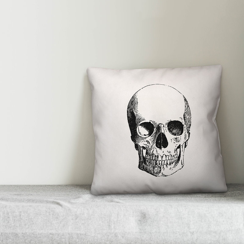  Housse de coussin Skull, 20 po X 20 po