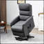 Fauteuil électrique avec massage par vibration, fauteuil inclinable en tissu pour personnes âgées, télécommande, poches latérales, gris