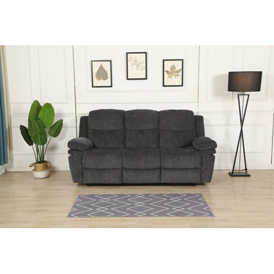 Ensemble 3 pièces Aida gris anthracite CHENILLE