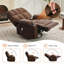 Fauteuil inclinable à bascule surdimensionné avec chaleur et massage - pivotant, inclinable et relaxant-1786320986