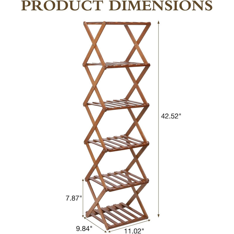 Bamboo Shoe Rack 6 Tier