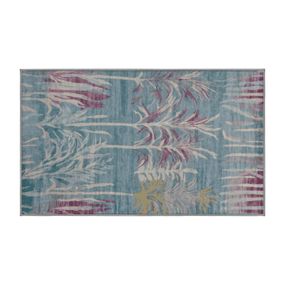 Machine Washable Gray Area Rug