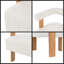 Fauteuil demi-tonneau Mid-Century moderne en velours blanc crème - Des sièges élégants et confortables pour n'importe quelle pièce