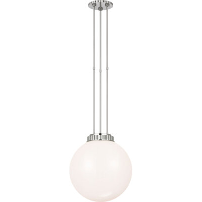Cavill 16" Pendant with White Glass