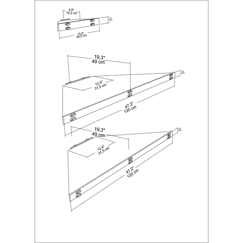 Mensi Screwless Designed TV Stand for TVs up to 55"
