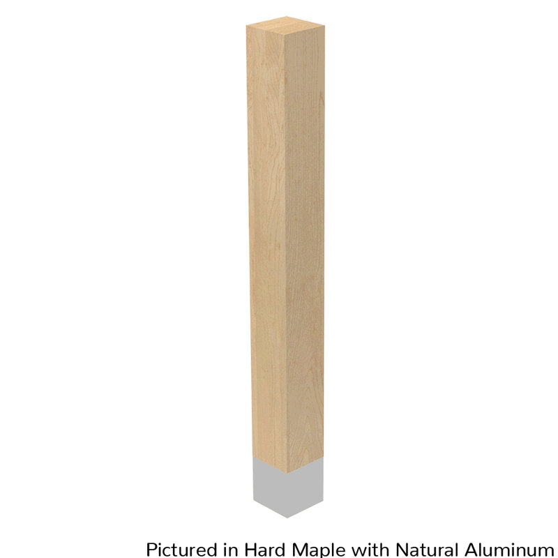 Hakan Table Leg, Natural Aluminum, 29" H x 3" W x 3" D