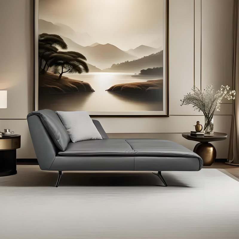 Chaise longue simple, décontractée et élégante, Orienté à gauche (vu de face)