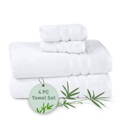 Marguerite Rayon from Bamboo Cotton Blend 4 Piece Towel Set
