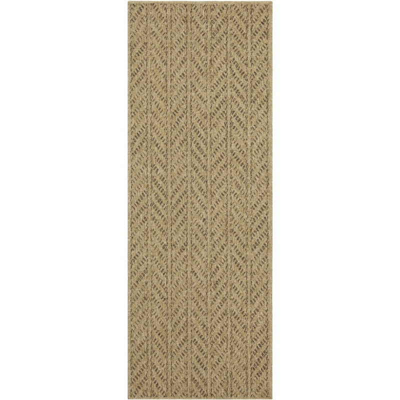 Polypropylene Area Rug, 2.58 Ft. X 7.25 Ft., Stain-, For Indoor And Outdoor, Natural Tone Polypropylene, 87 In. 31 In., Stain , Patio, & Hue