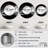 Shifa Black White Contemplative Abstraction II - Waves Large Mirror, Black Round Unique Wall Mirror Decor, Printed Metal Art-50574135