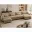 Canapé d'angle en forme de U Cloud Couch avec poufs amovibles, convertible 4 places, profond, moderne, en velours confortable, avec accoudoirs rembourrés, coussin lombaire et coussins décoratifs, couleur camel