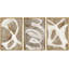 Œuvre d'art pastel brun clair, brun et vert, images murales abstraites neutres de salon moderne, impression sur toile encadrée, 3 pièces, 16 x 24 po x 3 x 24 x 36 po x 3-73227866-73227867