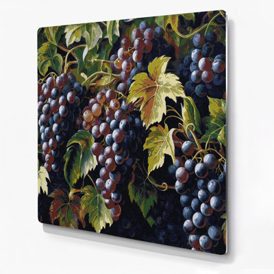 Fruit Muscadine Grape Purple Metal Wall Art