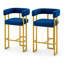 Tabouret de bar moderne de 66 cm (26 pouces) en similicuir avec dossier et repose-pieds-1632883605