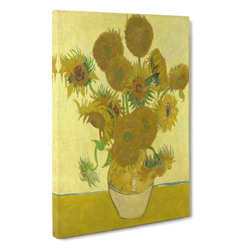 The Sunflowers by Vincent Van Gogh - Wrapped Canvas Painting, 60cm H x 40cm W x 3cm D