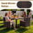 Autymn 4-Person Outdoor Patio Dining Set with Cushions-1432362131-1432362133
