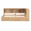 Lit de jour simple avec armoires de rangement pratiques et gigogne en bois massif-1358724092