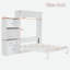 Lit escamotable avec armoire de rangement, support à vin, porte-verre, tiroirs et bande à DEL multicolore-473490111