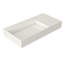 Lavabo de meuble-lavabo à surface solide en pierre de pierre, compatible avec toutes les conceptions de salle de bain, résine, choix d'installation flexibles, lavabo de style intemporel en surface, couleur blanc mat, 34,92 po de profondeur, 17,77 po