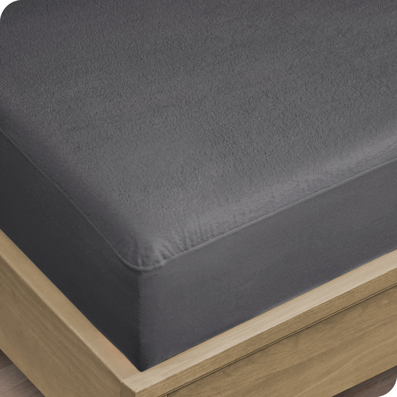 Twin Size Gray Waterproof Cotton Mattress Protector