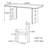 Rectangular solid wood rock table set for home use-111170538