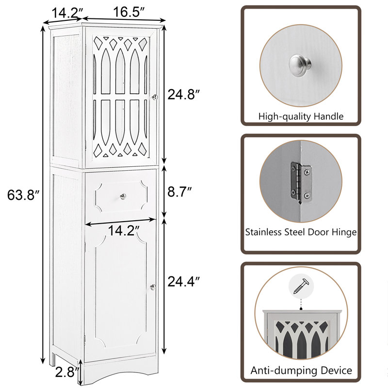 Armoire à linge Tremal, Blanc