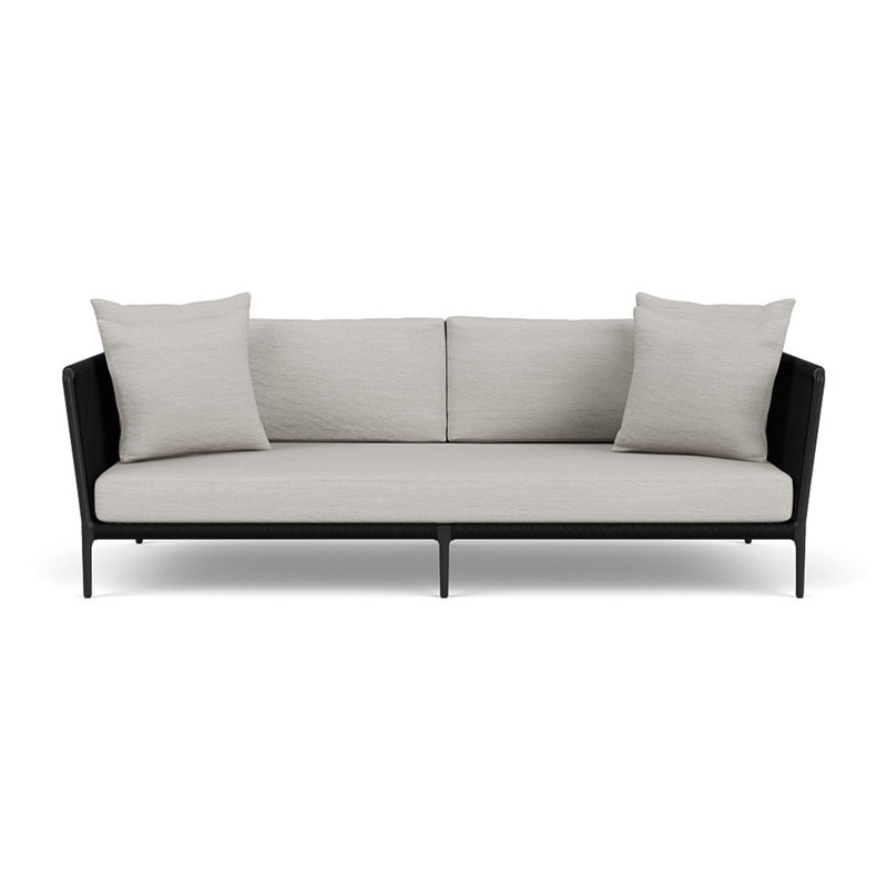 Otti Three-Seat Sectional Sofa, Black, Whitesands