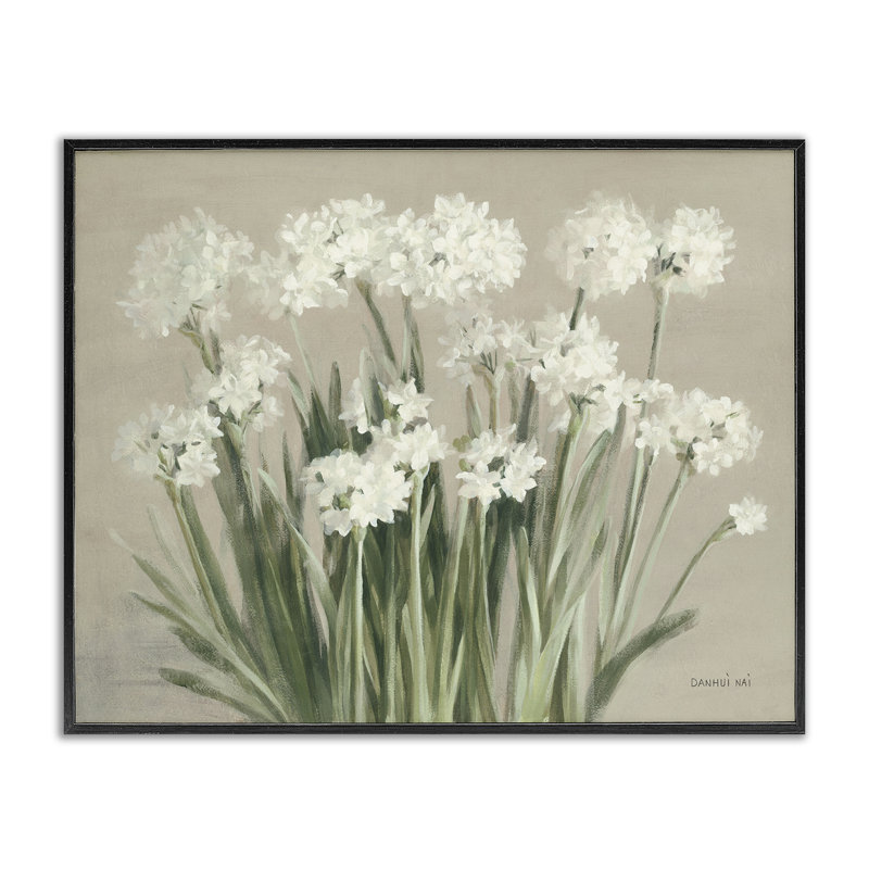Art blanc enneigé par Danhui Nai bf-989, Giclée encadrée noir minuit, H 11 po x l 14 po