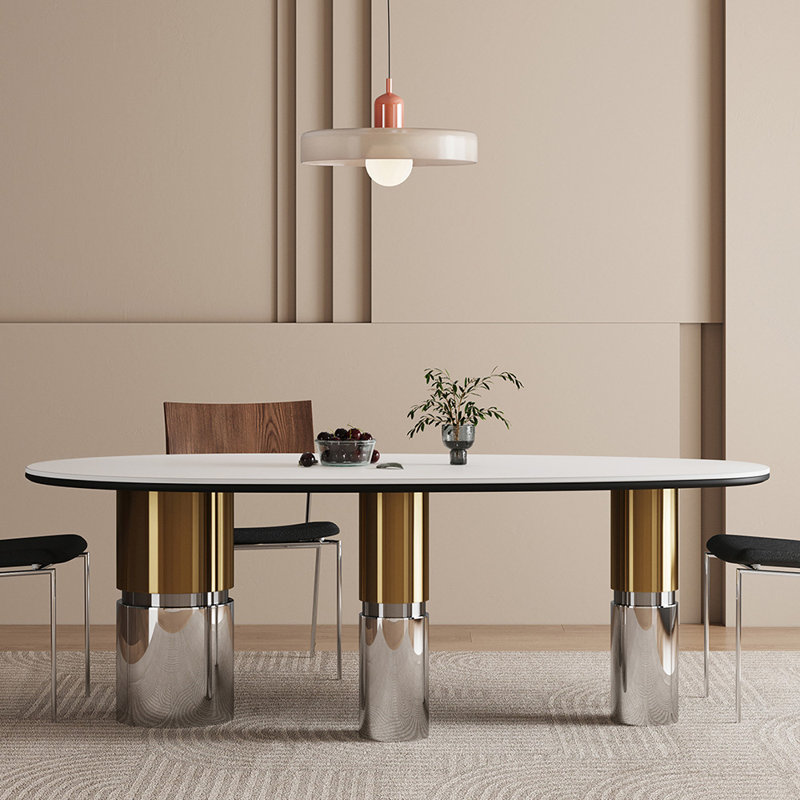 Ensembles de table de salle à manger haut de gamme légers et luxueux, H 29,5 po x L 55,1 po x l 31,5 po