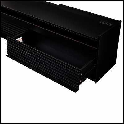 Mirod Modern TV Stand with Ample Storage, 4 Drawer Design, Built-in Charging Ports, and Ambient LED Lighting