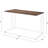 Rectangular White+walnut Desk With Port For Efficient Office Management Walnut And White A Seamless Work Environment