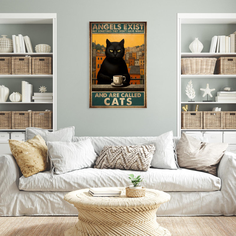 " Black Cat And Are Called Cats 2 ", 20" H x 16" W x 1.25" D