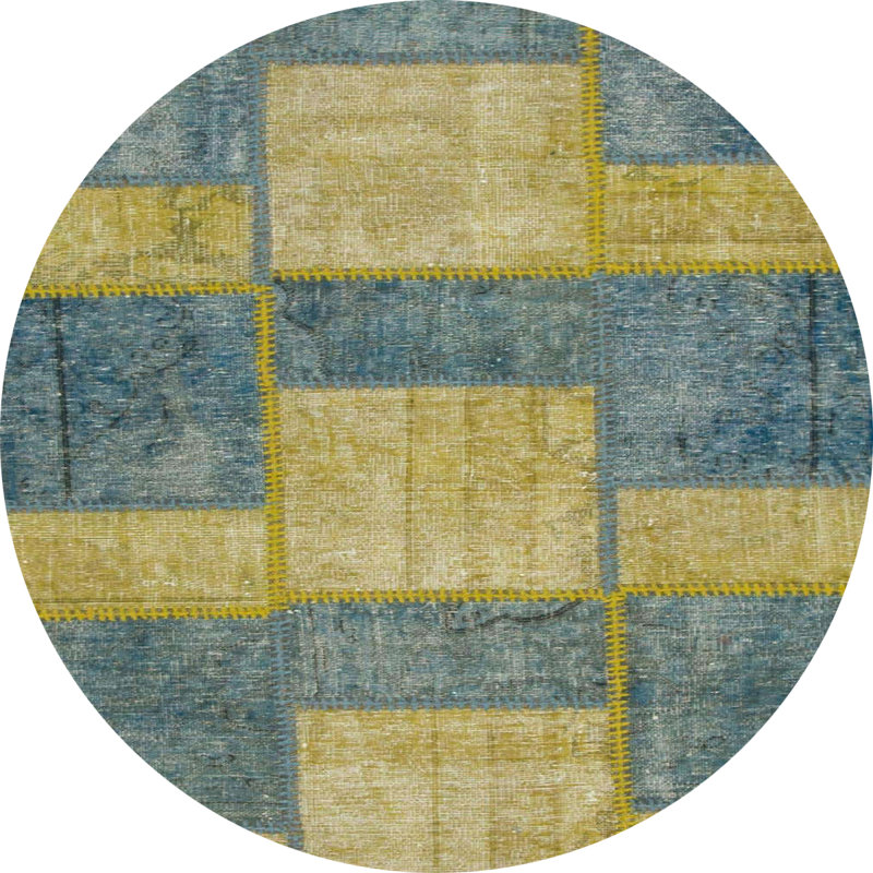 Abstract Indoor Rug, Round 8'