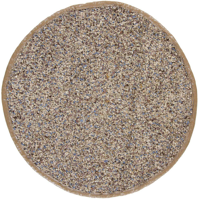 Tapis de zone ivoire Gizem, Rond 4 pi