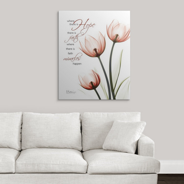 "Manigault" Tulips X-Ray par Kiranjit, reproduction de photo, H 30 po x l 24 po x P 1,5 po, Toile