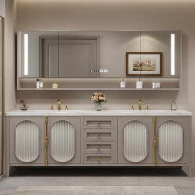 American-style double-basin bathroom cabinet