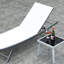 Chaise longue d'extérieur en tissu
