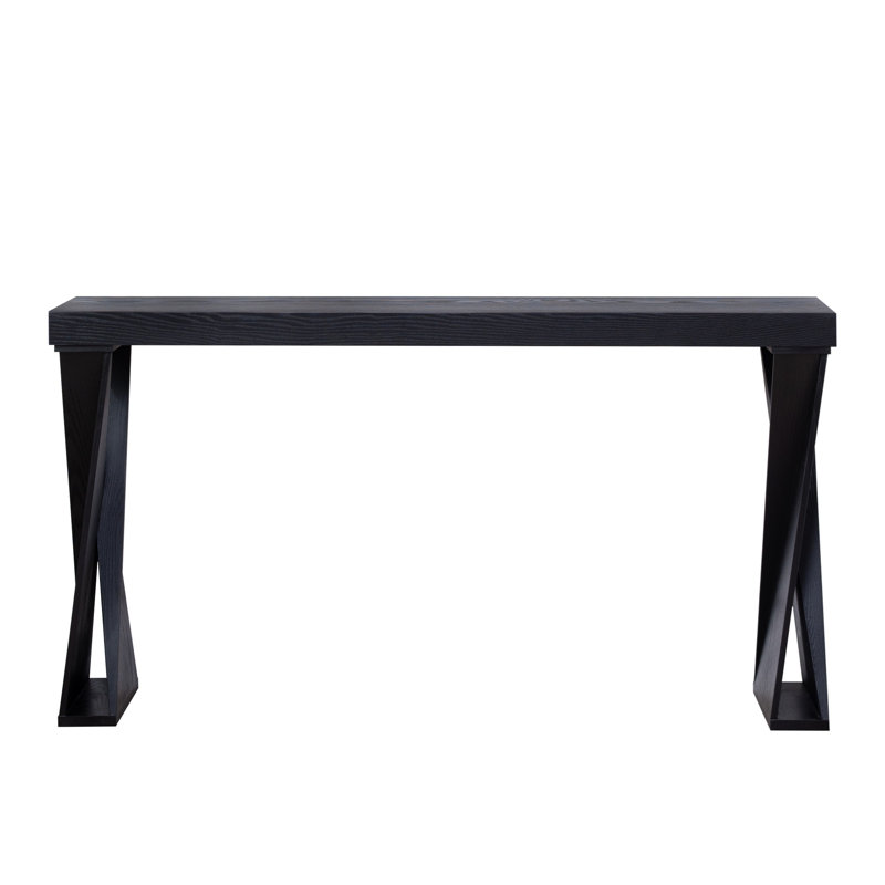 58.3" Narrow Entryway Table,Manufactured Wood Sofa Table With Crossed Legs For Hallway,Living Room