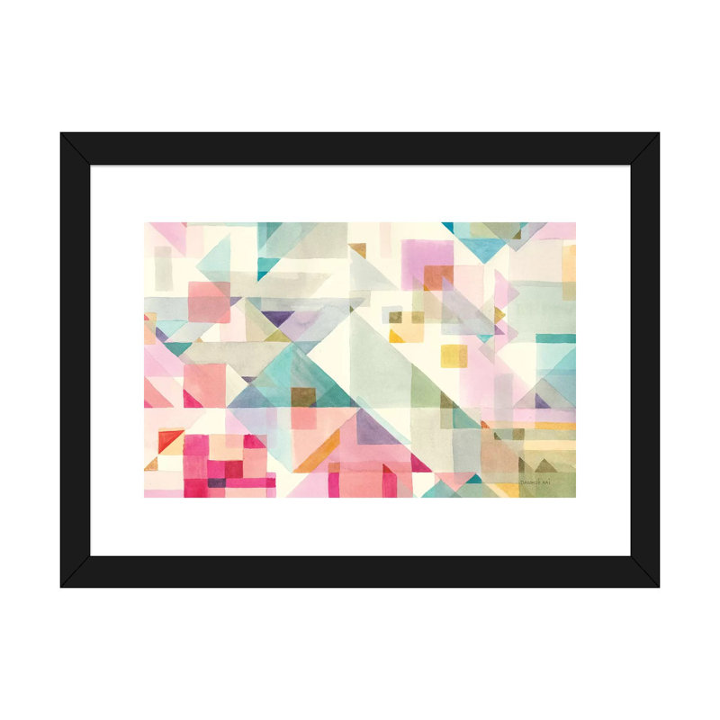 "Try angles I" par Danhui nai, reproduction d’art, H 24 po x l 32 po x P 1 po, Papier encadré noir, Blanc