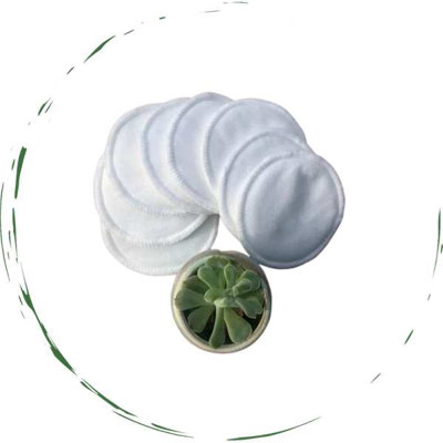 Tampons ronds réutilisables pour le visage (8 carats)