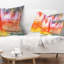 Coussin lombaire paysage palmiers rétro