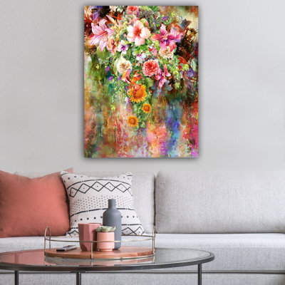 Superbe peinture sur toile décorative de 27,6 po x 39,4 po | 100% toile de coton, cadre 100% bois (épaisseur: 1,2 po) | Parfait pour le décor du salon et de la chambre à coucher, des couleurs vives et un design élégant